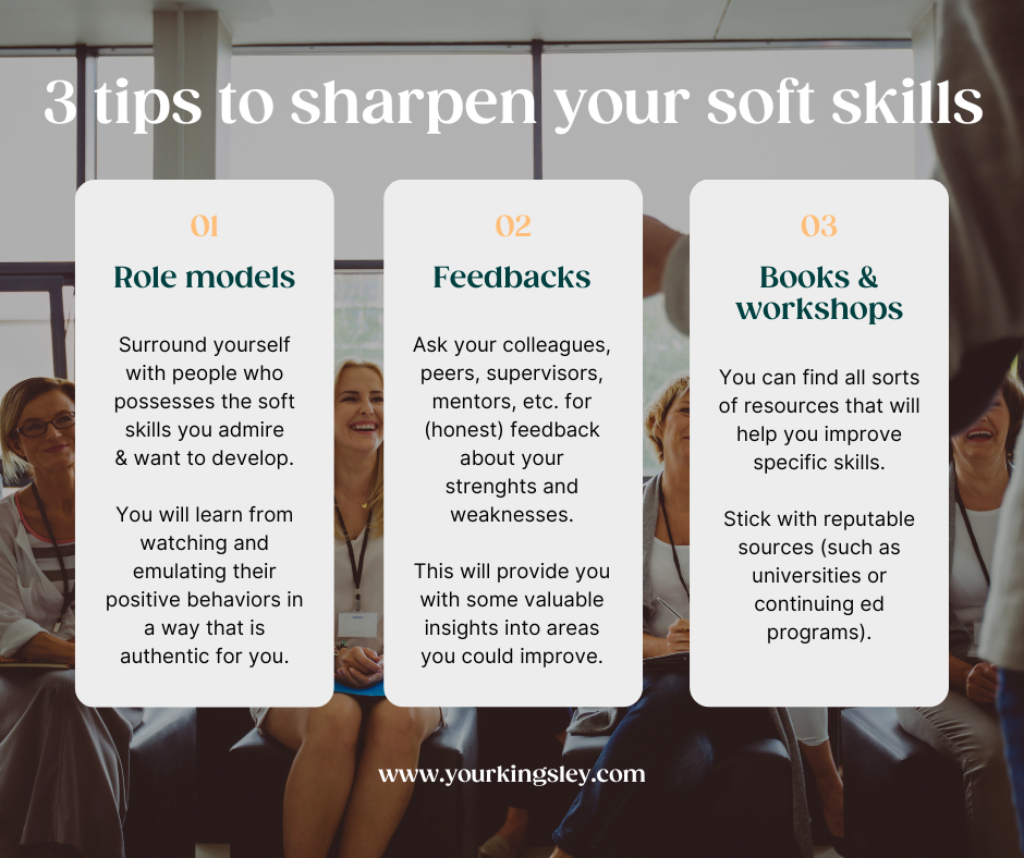 3 tips to sharpen your soft skills: role models, feedbacks and workshops